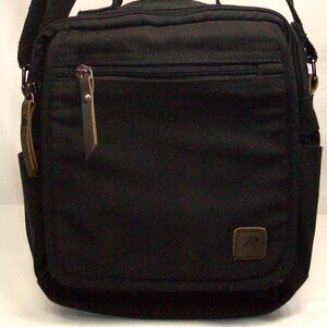 Rothco Vintage Military Tech bag Black canvas Combat tested Multi pocket